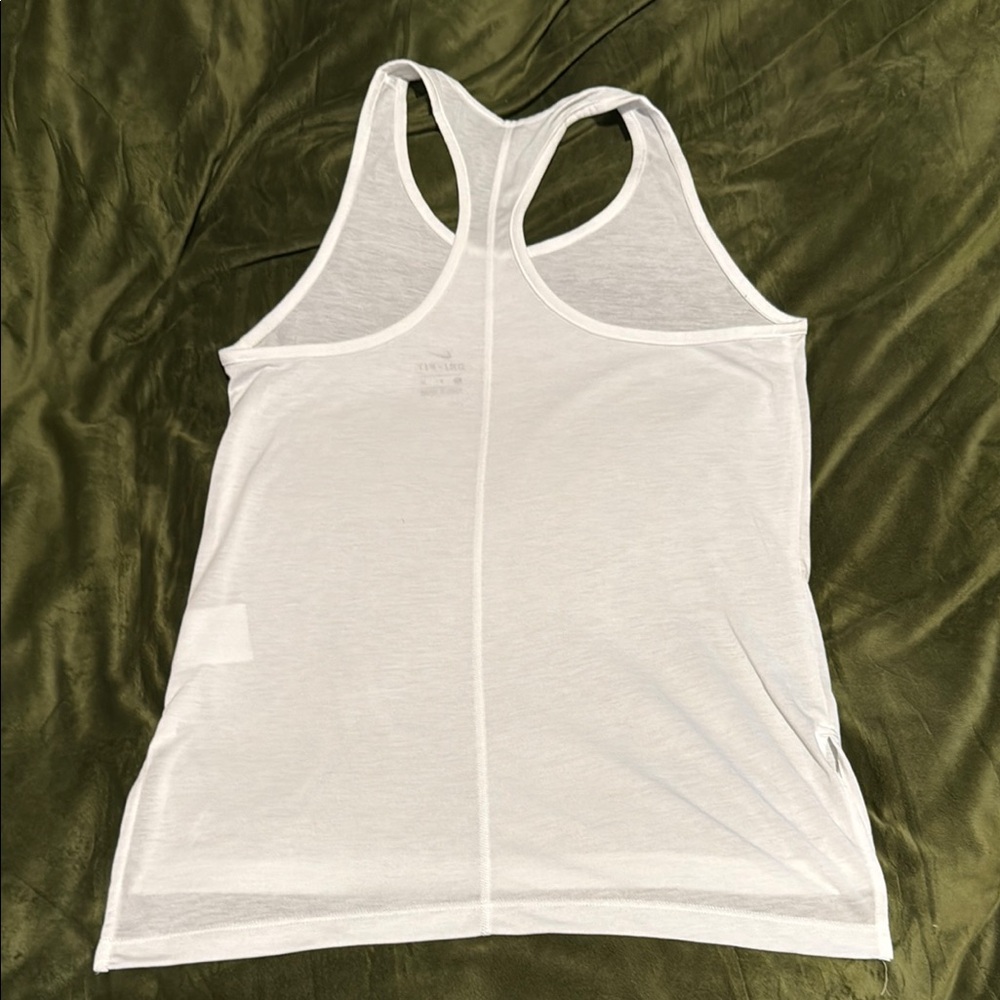 Nike White Sleeveless Racerback Tank Top - Picture 2 of 2